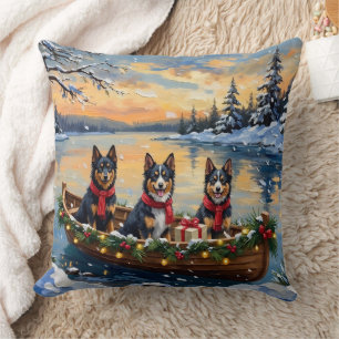 Finsk Lapphund Julbåt Semester Kudde