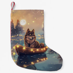 Finsk Lapphund Julfestlig resa Liten Julstrumpa