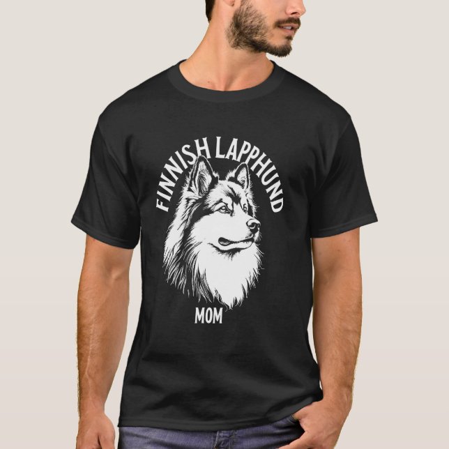 Finsk Lapphund Mamma T Shirt (Framsida)