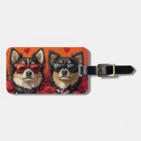 Finsk Lapphund Med Hjärtrosor Alla Hjärtans Dag