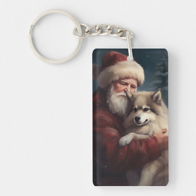 Finsk Lapphund Tomte Jul Firande Jul (Framsidan)
