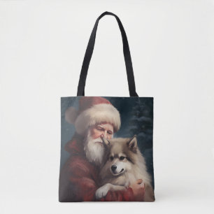 Finsk Lapphund Tomte Jul Firande Jul Tygkasse