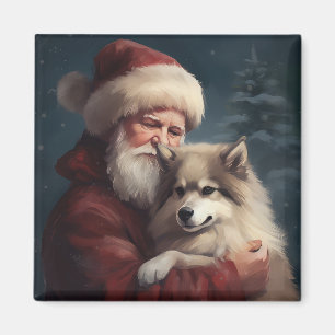 Finsk Lapphund Tomte Julfirande Jul Magnet