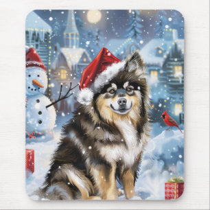 Finsk Lapphund Vinter Världens Julglädje Musmatta