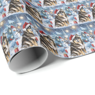 Finsk Lapphund Vinter Världens Julglädje Presentpapper