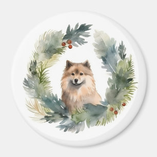 Finsk lappund jul, andningsfixerande Valp Magnet