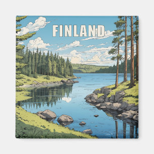 Finsk naturillustration magnet