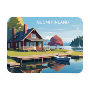 Finsk naturillustration magnet