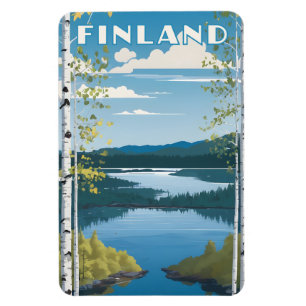 Finsk naturillustration magnet