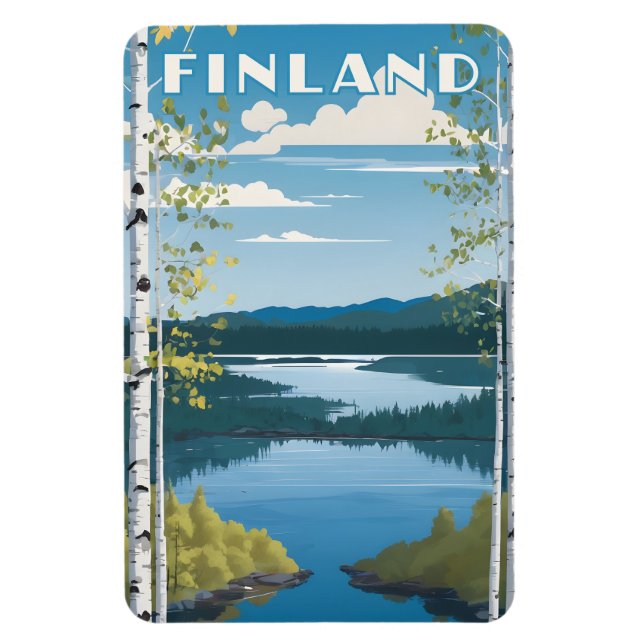 Finsk naturillustration magnet (Vertikal)
