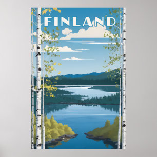 Finsk naturillustration poster
