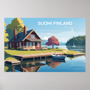 Finsk naturillustration poster