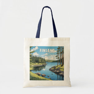Finsk naturillustration tygkasse