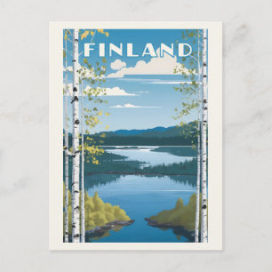 Finsk naturillustration vykort