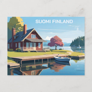 Finsk naturillustration vykort