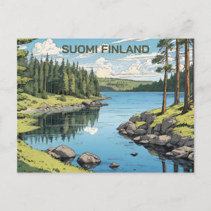 Finsk naturillustration vykort