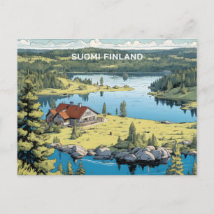 Finsk naturillustration vykort