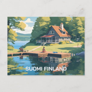 Finsk naturillustration vykort