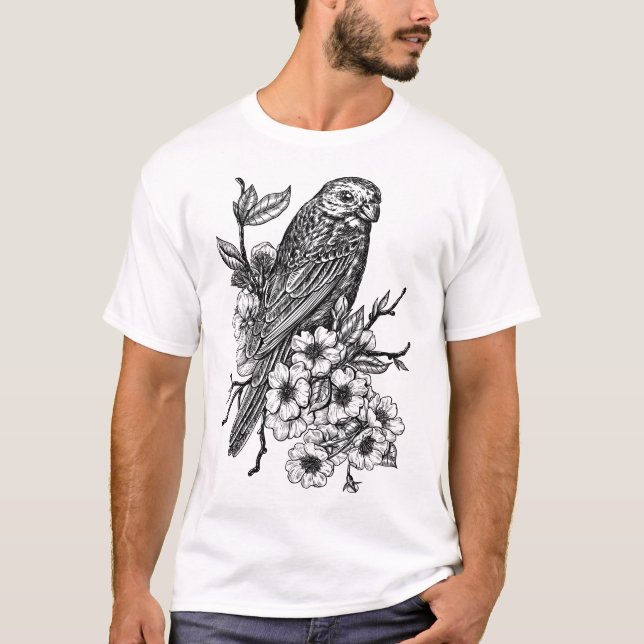 Finsk på körsbär gren t shirt (Framsida)