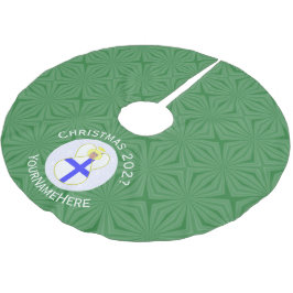 Finsk Personlig för julgranar i Angel-Flagga Julgransmatta Borstad Polyester