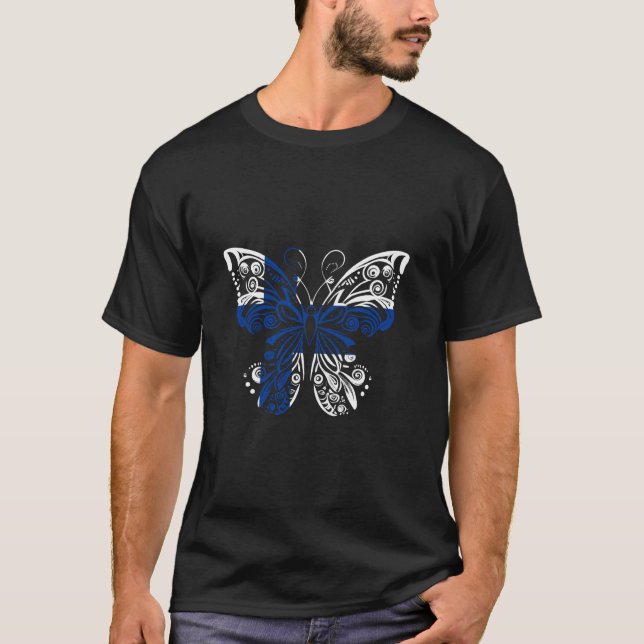 Finsk Pride Finland Finska Rötter Fjäril Finn T Shirt (Framsida)