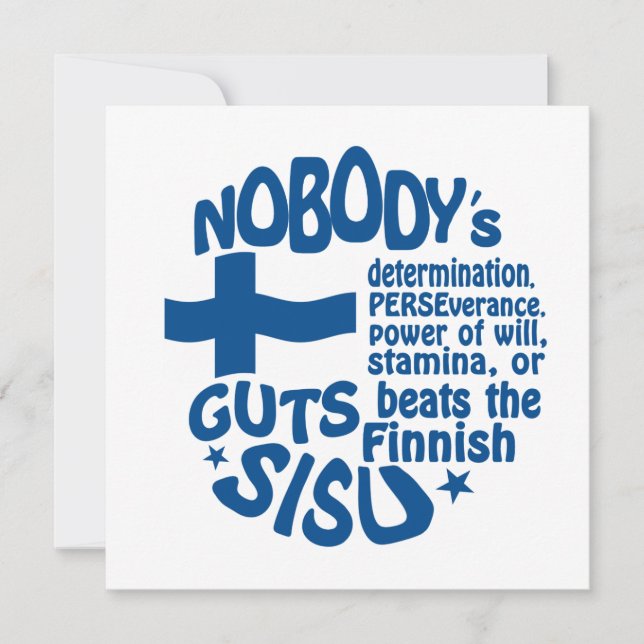 Finsk SISU-inbjudan - anpassa! Inbjudningar (Framsida)