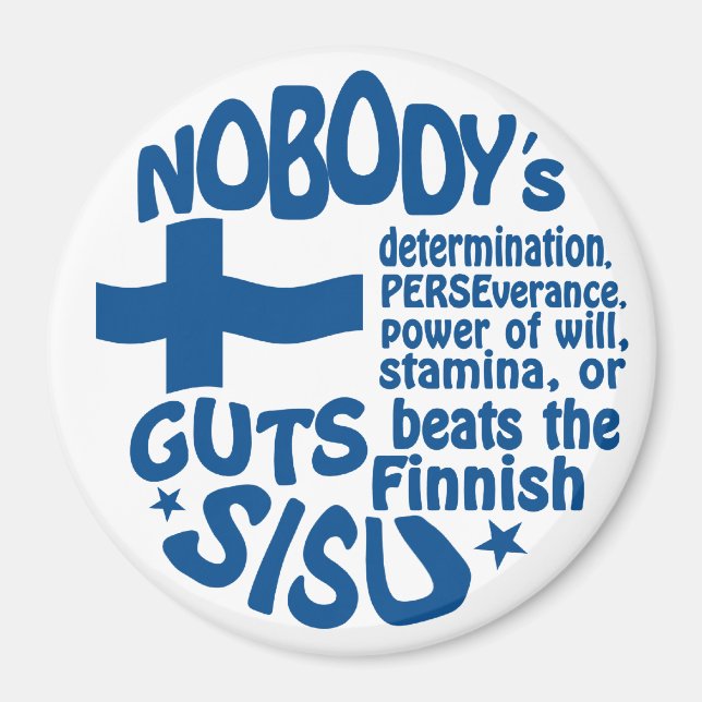 Finsk SISU-magnet Magnet (Framsidan)