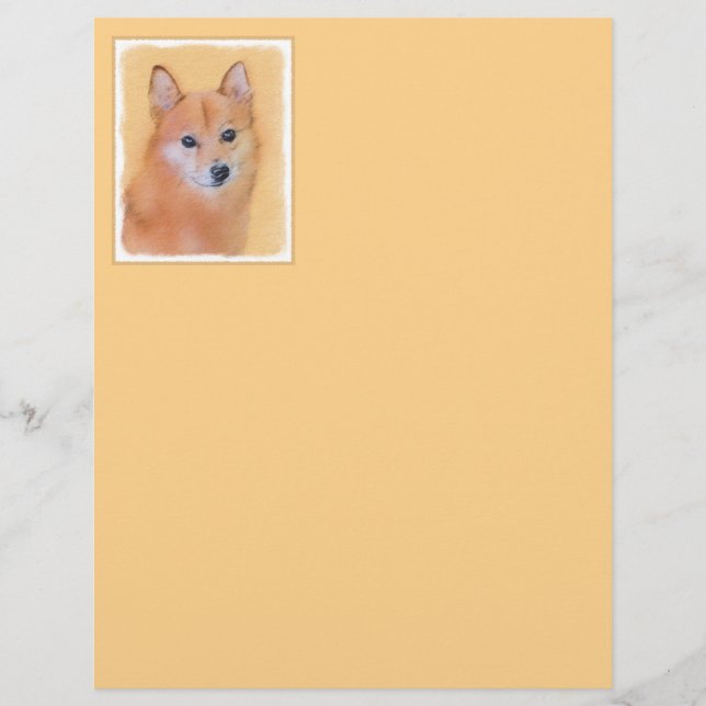 Finsk slitz-målning - Cute Original Hund Art (Framsida)