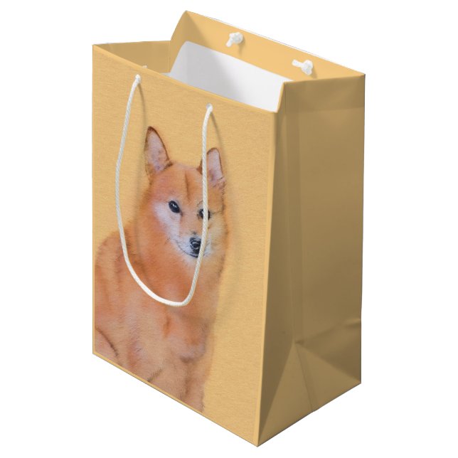 Finsk slitz-målning - Cute Original Hund Art (Framsidan Vinklad)