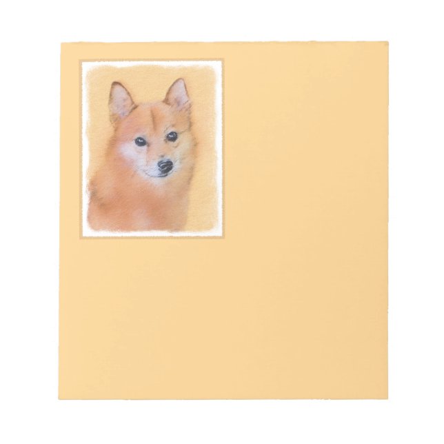 Finsk slitz-målning - Cute Original Hund Art Anteckningsblock (Framsida)