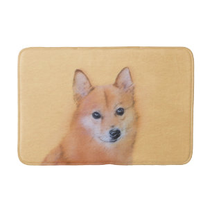 Finsk slitz-målning - Cute Original Hund Art Badrumsmatta