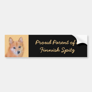Finsk slitz-målning - Cute Original Hund Art Bildekal