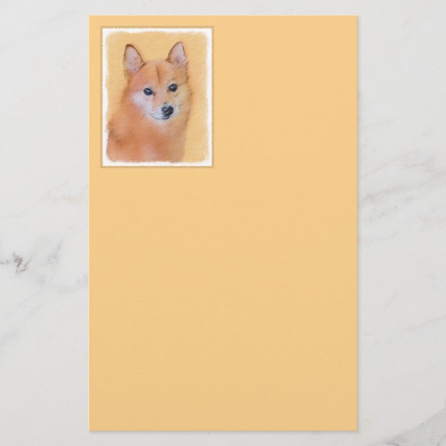 Finsk slitz-målning - Cute Original Hund Art Brevpapper (Framsida)
