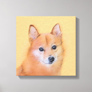 Finsk slitz-målning - Cute Original Hund Art Canvastryck