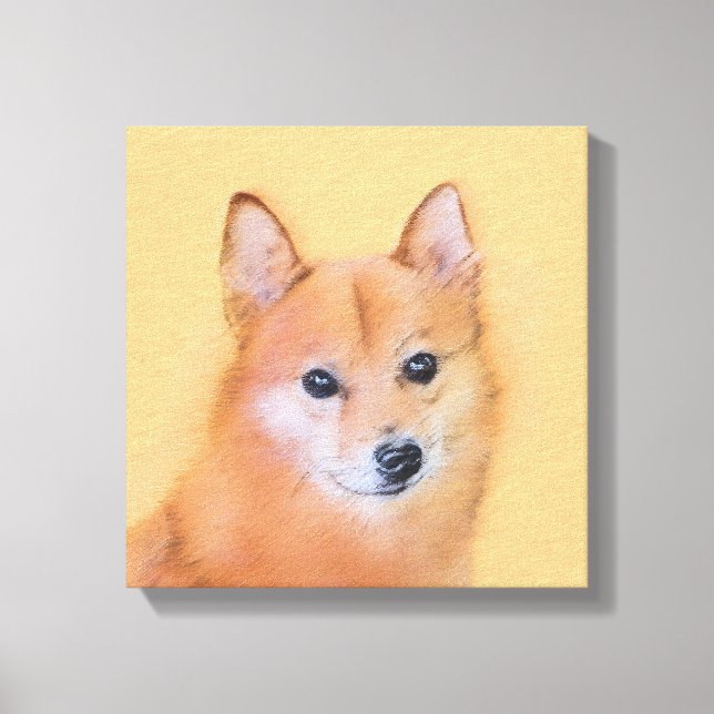 Finsk slitz-målning - Cute Original Hund Art Canvastryck (Framsida)