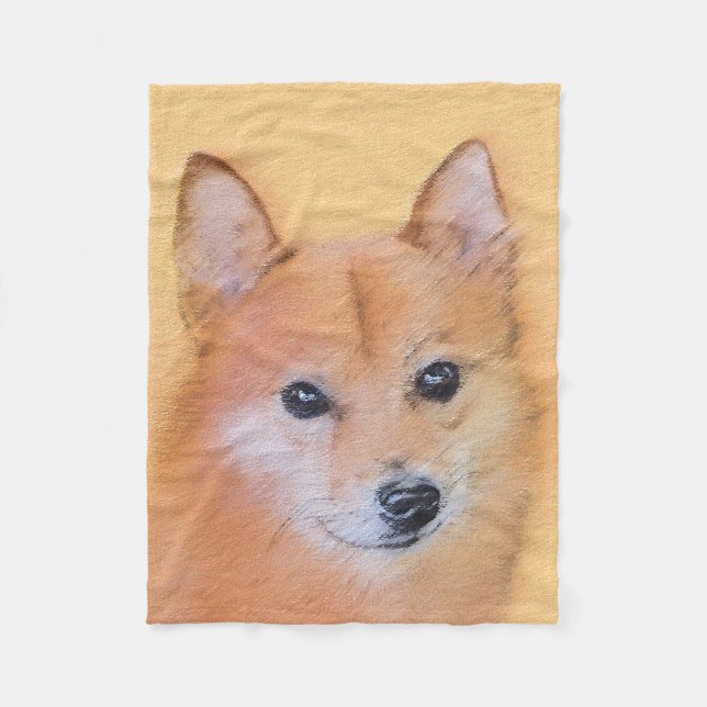 Finsk slitz-målning - Cute Original Hund Art Fleecefilt (Framsidan)