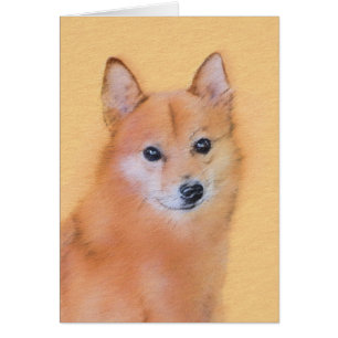 Finsk slitz-målning - Cute Original Hund Art Hälsningskort