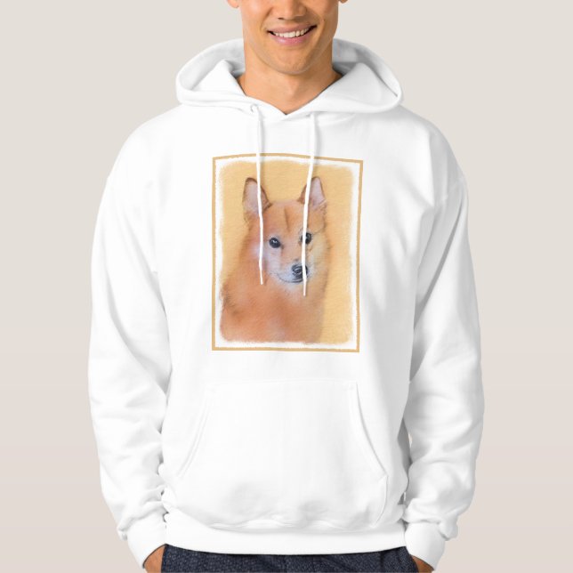 Finsk slitz-målning - Cute Original Hund Art Hoodie (Framsida)