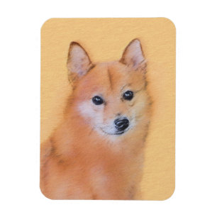 Finsk slitz-målning - Cute Original Hund Art Magnet