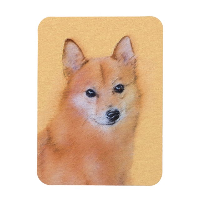 Finsk slitz-målning - Cute Original Hund Art Magnet (Vertikal)