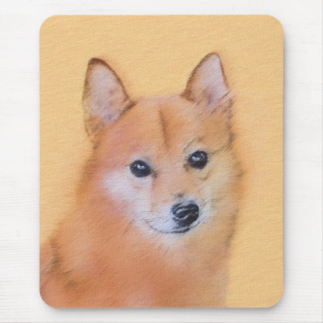 Finsk slitz-målning - Cute Original Hund Art Musmatta (Framsidan)