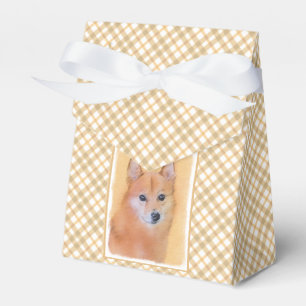 Finsk slitz-målning - Cute Original Hund Art Presentaskar