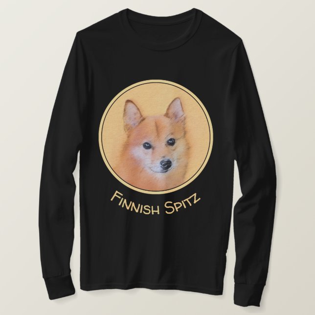 Finsk slitz-målning - Cute Original Hund Art T Shirt (Design framsida)