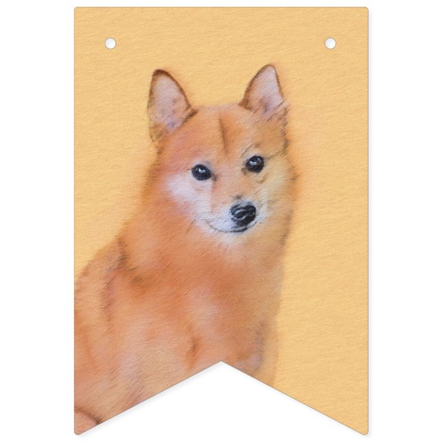 Finsk slitz-målning - Cute Original Hund Art Vimplar (Första flaggan)