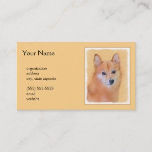 Finsk slitz-målning - Cute Original Hund Art Visitkort