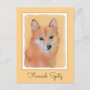 Finsk slitz-målning - Cute Original Hund Art Vykort