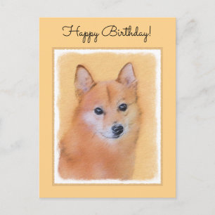 Finsk slitz-målning - Cute Original Hund Art Vykort