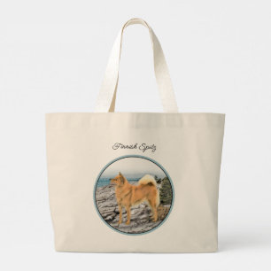 Finsk slitz-sidenfärgsfärg Original Hund Art Jumbo Tygkasse