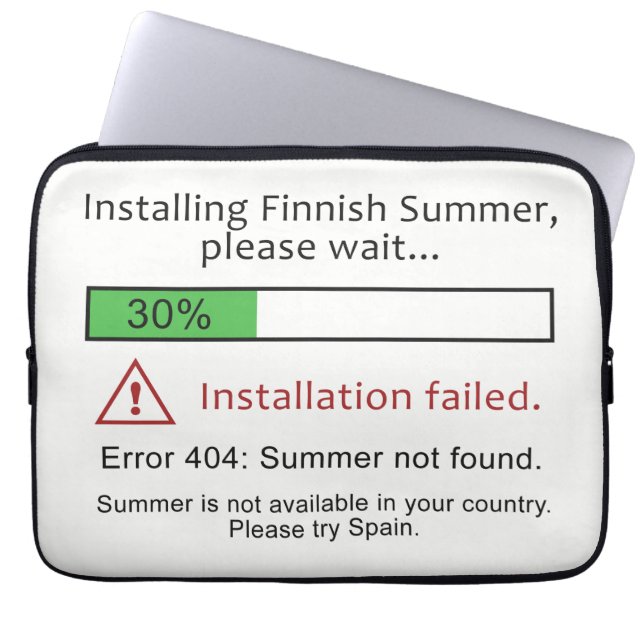 Finsk sommar laptop sleeve (Framsidan)
