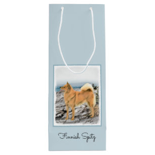 Finsk spitz vid Seashore Painting - Hund Art